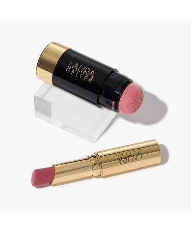 LAURA GELLER NEW YORK Quench-n-Colors Kit - Serum Blush Tint Practical Pink + Jelly Balm Moisturizing Tinted Lip Balm Figger Than Life