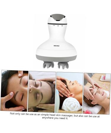 ULTECHNOVO 2pcs Head Massager - White Silica Gel Rechargeable Comfort & Relaxation - Buy Online on GoSupps.com