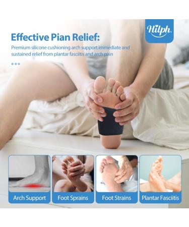 Hilph Copper Arch Support Brace for Plantar Fasciitis Relief - Orthotic Foot Support for Flat & High Arches - Pain Relief Wrap for Men & Women (1 Pair - Buy Online on GoSupps.com