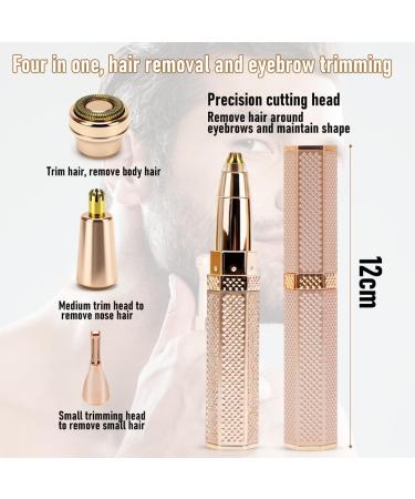 Yuragim Portble Electric Facial Hair Remover for Women 4 in 1 Electric Facial Shaver Nose Hair Trimmer USB Eyebrow Razor for Face Eyebrows Ears Armpits Bikinis - Buy Online on GoSupps.com