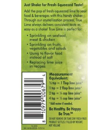 True Lime Shaker 0 Calorie Drink Mix Packets Flavoring Powder Water Flavor Made with Real Limes 65g (Pack of 2) 65 g (Pack of 2) - Buy Online on GoSupps.com