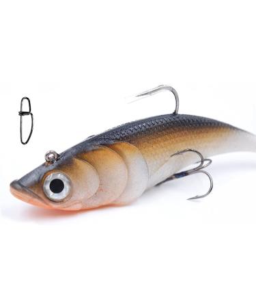 Set of pre-leaded rubber fish 20cm 105 gr artificial bait rubber bait from Behr Big Bait pike catfish cod + free snap set #4