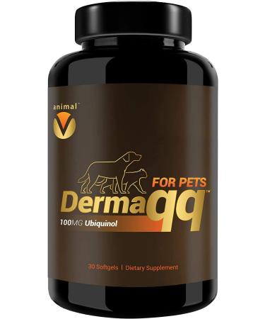 animal V, Inc Dermaqq HIGH Absorption Ubiquinol (QH) - CoQ10 for Dog and Cat Hot Spots, Hair Loss, Dermatitis Support for Relief of Itchy, Dry and Irritated Skin
