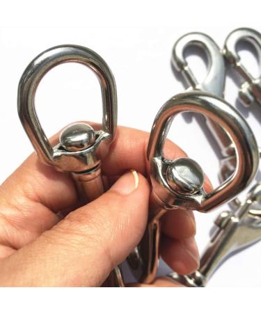Long Buy Swivel Eye Bolt Snap Hooks  Stainless Steel 316 Marine Grade Scuba Diving Clip  Snap Bolt Trigger Chain Clip  Single Ended Trigger Clasp Pet Buckle  80mm  90mm  101mm  Heavy Duty 3Pcs 80mm - Buy Online on GoSupps.com