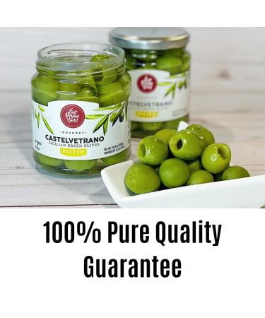 PITTED Sicilian Green Olives From Castelvetrano - Low Salt Content, Perfect for Cheese Boards - Imported from Italy - Buy Online on GoSupps.com