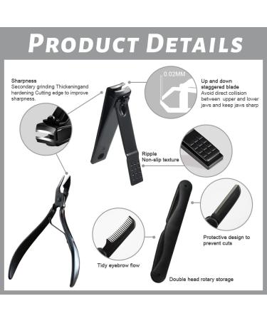 CIOUYAOS 20pcs Nail Clippers Manicure Set for Men Women - Grooming Pedicure Care Kit with Nails File Cutter Tools (Gift Set) - Buy Online on GoSupps.com