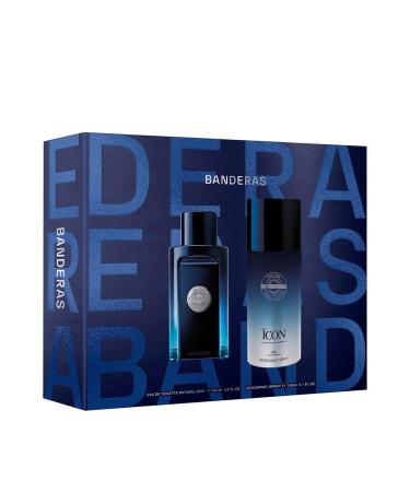 Antonio Banderas The Icon for Men 2 Pc Set Spray (3.4 Ounce Edt + 5.1 Ounce Deo)