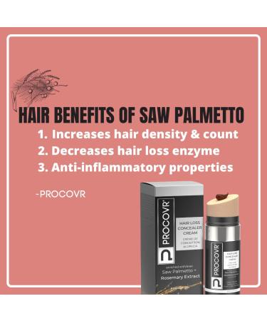 PROCOVR Hair Loss Concealer Cream with DHT Blockers - Saw Palmetto & Rosemary Extract | Hairline Enhancer & Root Touch Up | Natural Alternative to Hair Fibers & Powder - Buy Online on GoSupps.com