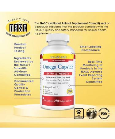 Omega-Caps ES for Large & Giant Dogs (250 Caps) 250 soft gels - Buy Online on GoSupps.com