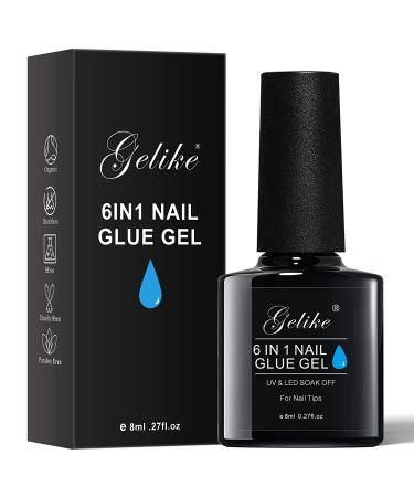 Gelike EC 6 in 1 Nail Glue Gel - Long Lasting UV Extension Glue for Acrylic Nails - Nail Repair Treatment | 1PCS Nail Glue - Buy Online on GoSupps.com