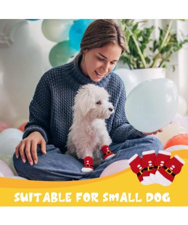 Auauy Indoor Anti-Slip Socks for Dogs & Cats | Silicone Gel Traction Protection | Black & White | Small-Medium Sizes - Buy Online on GoSupps.com