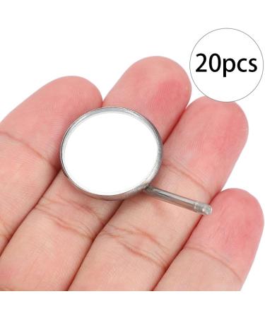 20-Piece Stainless Steel Mirror Replacement Heads for Teeth & Eyelash Inspection | 2.2/2.4 cm Dental Tools - Buy Online on GoSupps.com