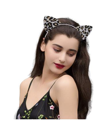 Delicate Glitter Leopard Cat Ears Headbands for Girls & Women - Pack of 5 - Buy Online on GoSupps.com