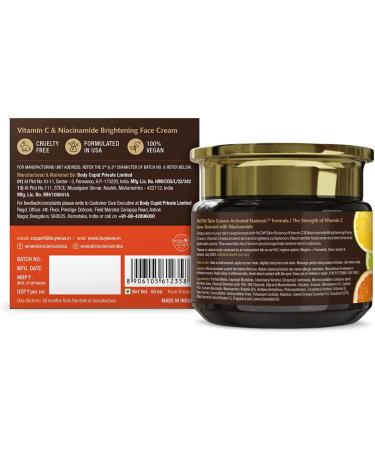 WOW Skin Science Vitamin C Face Cream - Oil Free Quick Absorbing - For All Skin Types - No Parabens Silicones Color Mineral Oil & Synthetic Fragrance 50 ml - Buy Online on GoSupps.com