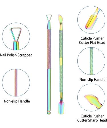 WLLHYF Cuticle Trimmer & Pusher Set - 3PCS Professional Stainless Steel Manicure Pedicure Tool Kit for Fingernails and Toenails - Buy Online on GoSupps.com