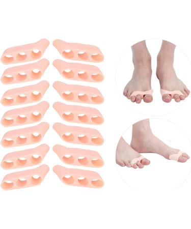 Buy 7 Pairs of Silicone Toe Spacers - 3-Hole Small Peg Separators for Hammer Toe & Bunions - Orange Toe Spreaders for Overlapping Toes - Buy Online on GoSupps.com