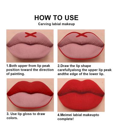 Ruby Red Matte Lipstick and Lip Liner Set - Long Lasting Waterproof Makeup Stain - 24H Lip Gloss - Pack of 2 - 0.21 Fl Oz - Buy Online on GoSupps.com