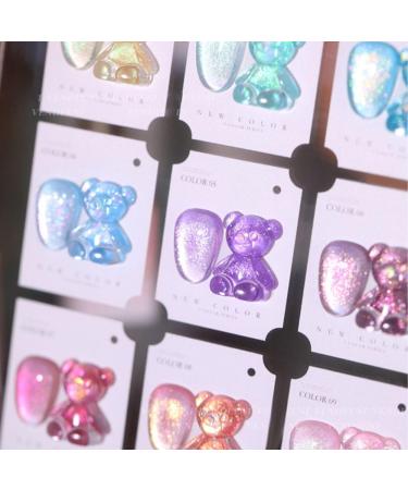 DIY UV Soak Off Gel Nail Varnish Pearl Shell Colors Top Coat Gel Shiny Aurora Gel Nail Polish - (Color: 5) - Buy Online on GoSupps.com