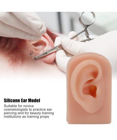 Silicone Ear Model for Piercing Training | Soft Flexible & Reusable Human Ear Display (Dark Skin Color) - International Shipping Available - Buy Online on GoSupps.com