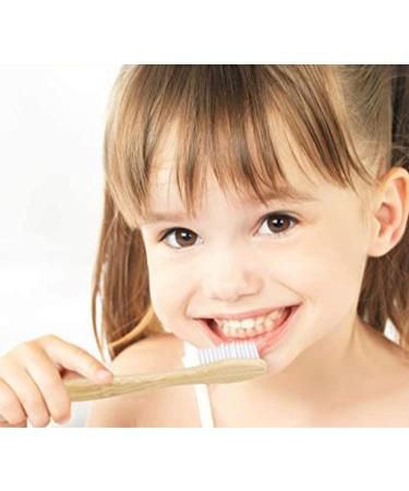ECOPRO Kids Bamboo Toothbrushes - 20 Pack Eco-Friendly Wooden Handle Toothbrush Set for Children - Mixed Colors - Buy Online on GoSupps.com