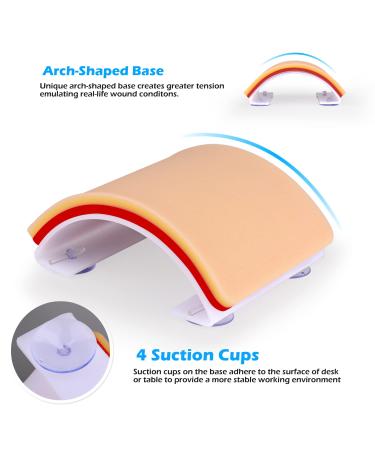 Medarchitect Premium Suture Skill Trainer Kit with DIY Suture Pad - 19 Pre-Cut Wounds & Complete Tools for Advanced Practice - Buy Online on GoSupps.com