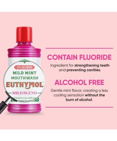 Euthymol Mild Mint Mouthwash 500ml x 3 - Buy Online on GoSupps.com