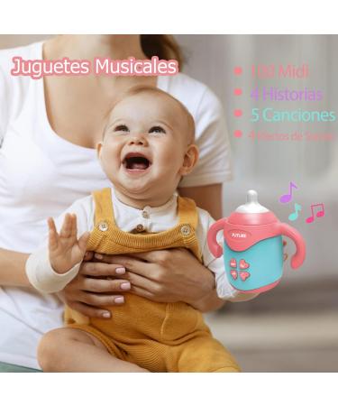 Musical Baby Bottle & Bite Ring Toy - Soothing Teething Gift for Toddlers 3-18 Months - Buy Online on GoSupps.com