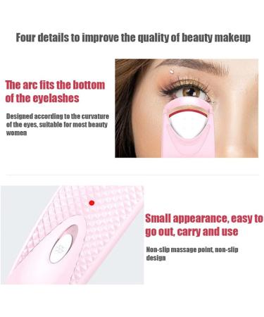 Dajidafu Eyelash Heated Curler Electric Long Lasting Eyelashes Clip Battery Operated Makeup Curling Gifts Beauty Accessories Pink - Buy Online on GoSupps.com