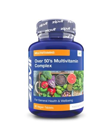Multivitamin Advanced 50 Plus Active Formula for Women & Men - 90 Vegan Tablets. Supports Bone Health and Your Immune System. UK Supplier. 3 Months Supply