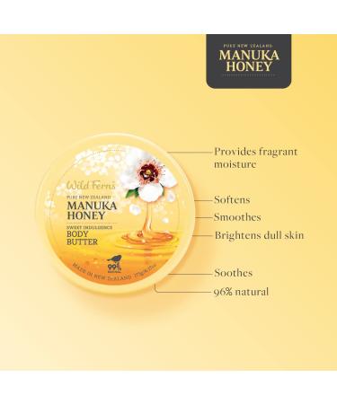 Wild Ferns Manuka Honey Body Butter 175g - 99% Natural | Moisturizing and Nourishing - Buy Online on GoSupps.com