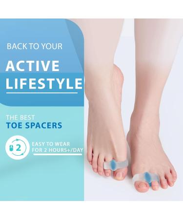 Toe Spacers for Overlapping Toes | Gel Big Toe Separators for Bunion Relief | Orthopedic Correctors | One Size Fits All - Pack of 2 - Buy Online on GoSupps.com