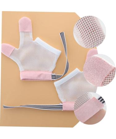 Kisangel 5 Pairs Infant Anti-Scratch Thumb Mesh Mittens - Breathable No Eating Gloves for Baby - 12.5X7CMx5pcs - Buy Online on GoSupps.com