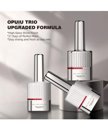 OPUIU Gel Nail Polish Base & Top Coat Set - 20ml | No Wipe Matte & Shiny Coats | Long Lasting Soak Off UV | Salon Quality Nail Art Kit - International Shipping - Buy Online on GoSupps.com