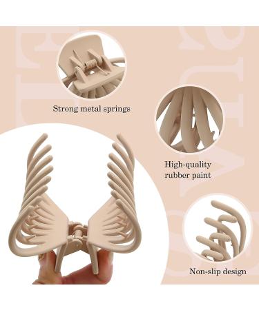 6Pcs Extra Large Neutral Hair Clips for Women - Matte Jumbo Strong Hold Hair Claws for Thick Thin Hair - Non-slip Jaw Claw Clip with Box - Hair Accessories for Christmas Gifts - Buy Online on GoSupps.com