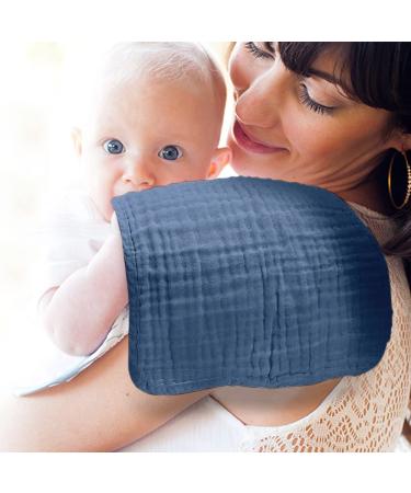 YOOFOSS Dark Blue Mull Towels - 100% Cotton Folding Diapers for Babies | Super Absorbent 10x50 cm (10 Pack) - Buy Online on GoSupps.com