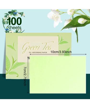 Green Tea Oil Control Blotting Papers - 100 Sheets for Facial Oil Absorption | Soft Oil Absorbing Tissues for Sebum & Grease Removal (6 cm x 9 cm) - Buy Online on GoSupps.com