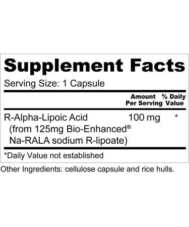 R-Alpha Lipoic Acid 100mg - Bio-Enhanced Na-RALA for Nerve Health | 90 Capsules | International Shipping Available - Buy Online on GoSupps.com