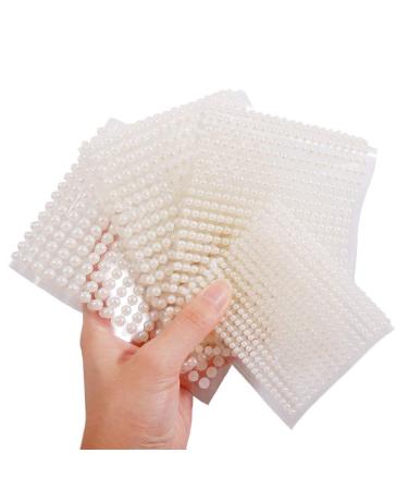 White Pearl 3D Self Adhesive Nail Rhinestones Temporary Tattoo Gems - 4 Sheets - Buy Online on GoSupps.com