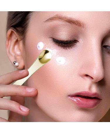 Metal Makeup Spatula Eye Cream Spatula Facial Massage Spatula Sticks | Stainless Steel Makeup Spatula Cosmetic Mixing Spatula Makeup Palette Spatula Metal Makeup Scoop Cosmetic Spatula Tool Gold - Buy Online on GoSupps.com