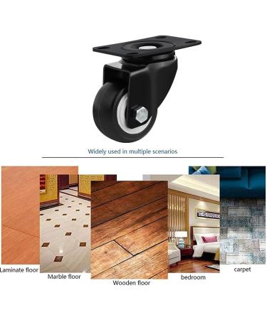 Threaded Shaft Swivel Castors Ball Castors Set of 2 Castors 1 Swivel Castor 1 Locking Castor No Trace on Floor Silent Swivel Castor for Cart Furniture Workbench Black Castors(2") - Buy Online on GoSupps.com