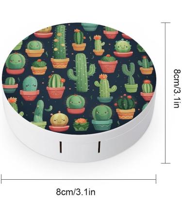 Buy Cute Cactus Contact Lens Case - Portable Travel Storage Box for Lenses | Stylish & Functional - Buy Online on GoSupps.com