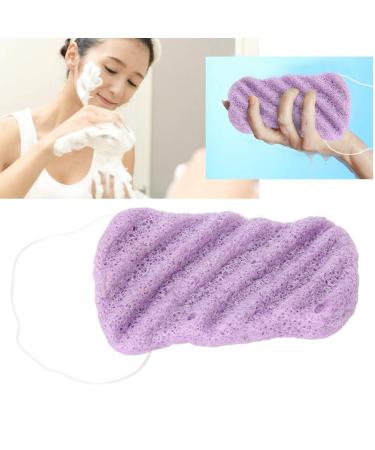 Salmue Konjac Sponge Set - 100% Natural Long Wave Type for Deep Cleansing Body & Facial Care - Purple - Buy Online on GoSupps.com