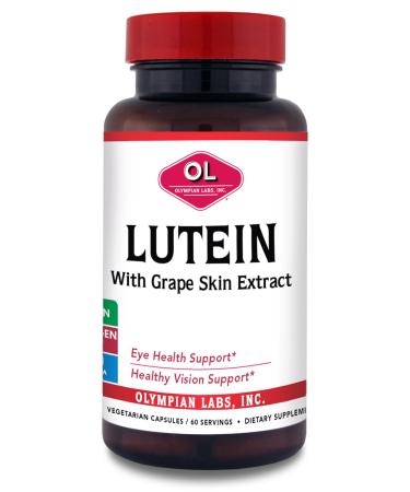 Olympian Labs Lutein 20 mg 60 Capsules Formulated with FloraGLO and Grape Skin Extract Supporting Healthy Vision and Eye Function