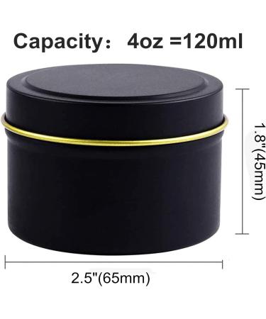 SONVIIBOX 24-Piece Black Candle Tins - Bulk Candle Jars for DIY Candle Making - Buy Online on GoSupps.com