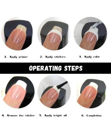36 Sheets French Tip Nail Guides - 1158 Self-Adhesive Nail Design Stickers for DIY Nail Art | 17 Styles | International Shipping - Buy Online on GoSupps.com