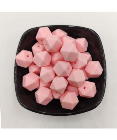 30pcs Rose Quartz 14mm Silicone Hexagon Pearl Beads for DIY Beading - Jewelry Making Spacer Beads - Buy Online on GoSupps.com