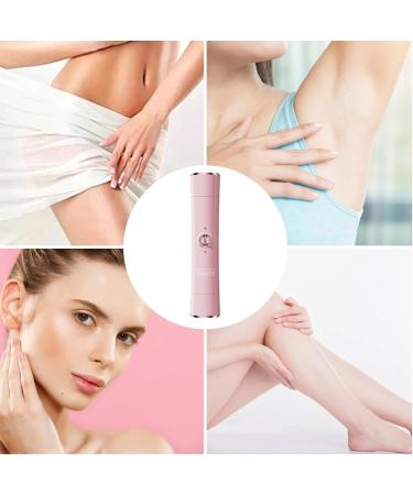 Womens Electric Shaver Bikini Trimmer with Double Heads Hair Removal with Ergonomic Design for Body Eyebrows Face Intimate Zones Ears Legs Pink - Buy Online on GoSupps.com