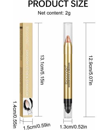 Glitter Eyeshadow | Waterproof Double Ends Eye Shadow Pencil Crayon - Long Lasting Shimmer Cream Eyeshadow Pencil Crayon for Favor 4# - Buy Online on GoSupps.com