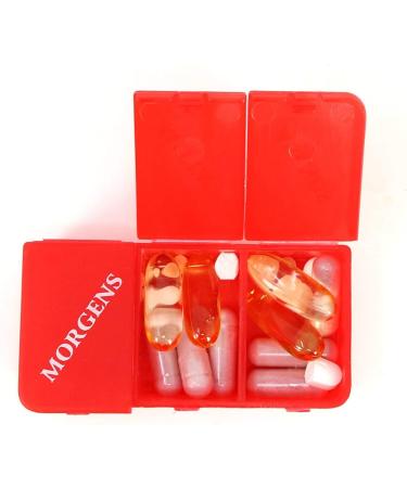 Com-Four 7-Day Drug Doser - Weekly Pill Organizer - Silver & Black Medication Box for Morning Lunch & Evening Doses - Ideal for International Shipping - Buy Online on GoSupps.com