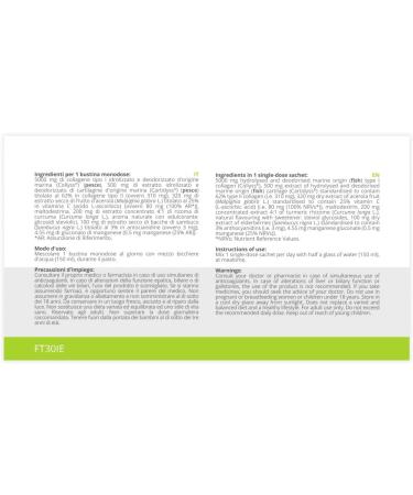 Pro Joints * 195 g / 30 single-dose sachets * Collagen Type I and Type II Acerola Turmeric Black Elderberry and Manganese - Buy Online on GoSupps.com